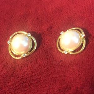 Faux pearl earrings
